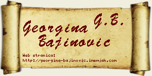 Georgina Bajinović vizit kartica